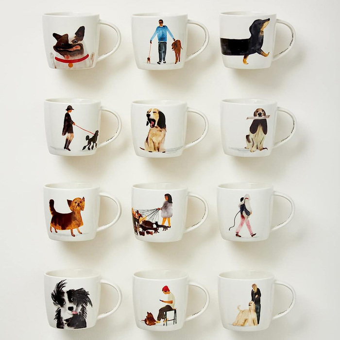 Кружка Maxwell & Williams BEST FURRY FRIENDS Walking The Dog, фарфор, 400 мл