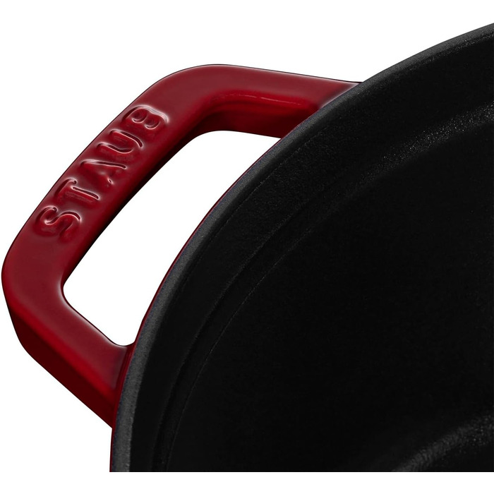 Каструля / жаровня 24 см з кришкою бордова Staub