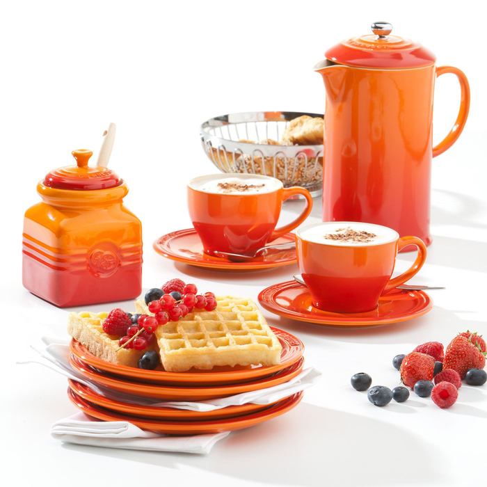 Тарілка для сніданку 21,8 см помаранчева Flame Le Creuset