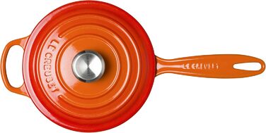 Чугунный сотейник Ø 20 см, 2,5 л с крышкой, пламенно-красный Signature Le Creuset