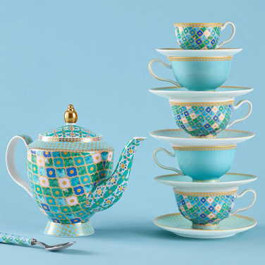 Чашка з блюдцем Maxwell Williams Teas & C's Kasbah Turquoise, фарфор, 200 мл