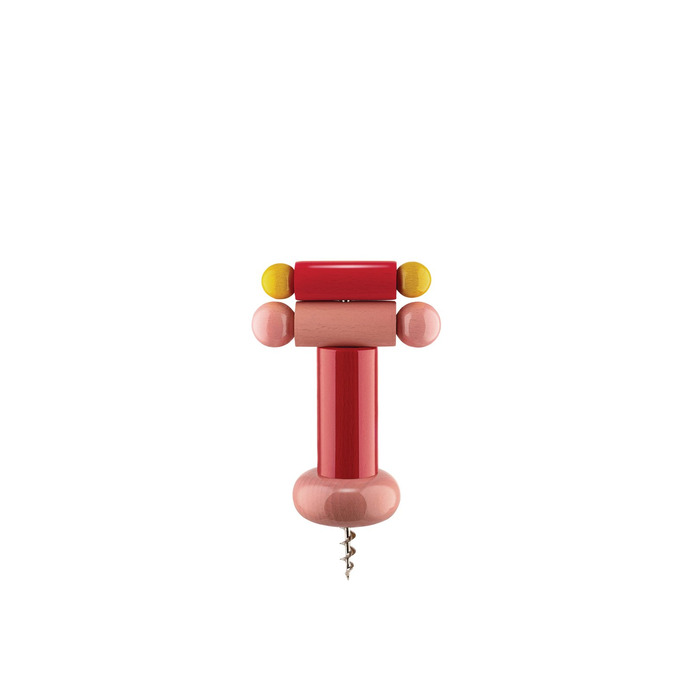 Штопор 6х18 см, червоний / рожевий / жовтий Alessi