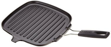 Сковорода гриль з рухомою ручкою, чорний Le Creuset