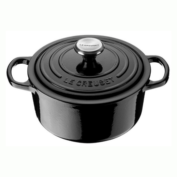 Каструля / жаровня з кришкою 18 см, чорний Le Creuset