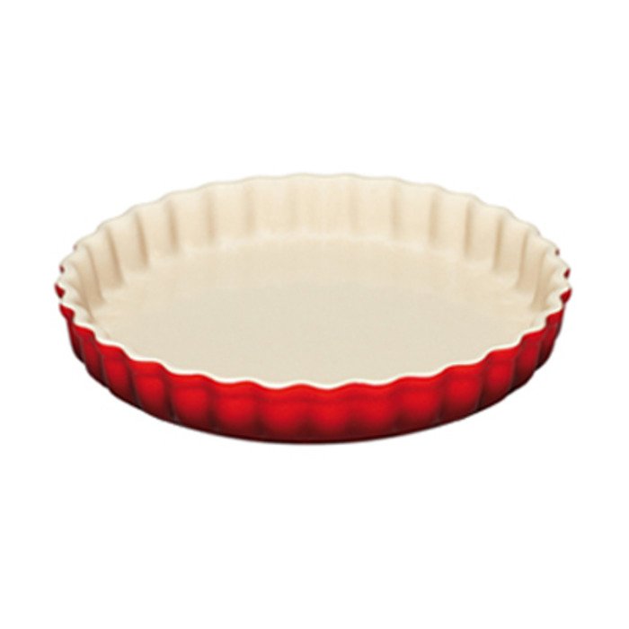 Блюдо кругле хвилясте для запікання 32 см, бордове Le Creuset