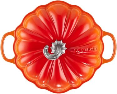 Чавунна жаровня у формі гарбуза 4 л з кришкою, помаранчева Calabaza Cocotte LE CREUSET