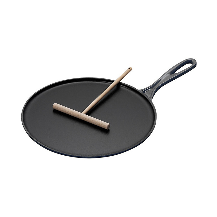 Сковорода для млинців 27 см чавунна, чорний Le Creuset