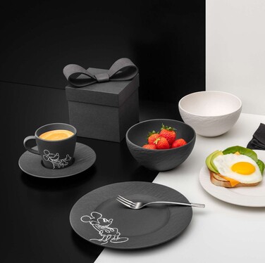 Набір посуду 4 предмета чорний на 1 персону Manufacture - Mickey Mouse Villeroy & Boch