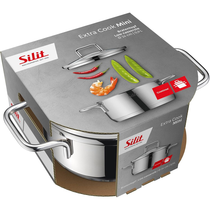 Міні-жаровня 14 см зі скляною кришкою Extra Cook Silit