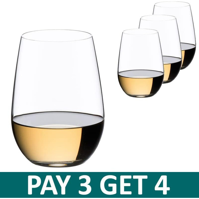 Набір келихів без ніжки для білого вина 0,37 л, 4 предмети, O Wine Tumbler Riedel