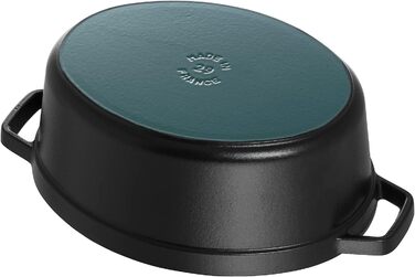 Чавунна жаровня/кокотниця STAUB, овальна 6,7 л, (17 см, чорна)