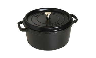 Кокот круглий 26 см, чорний Staub