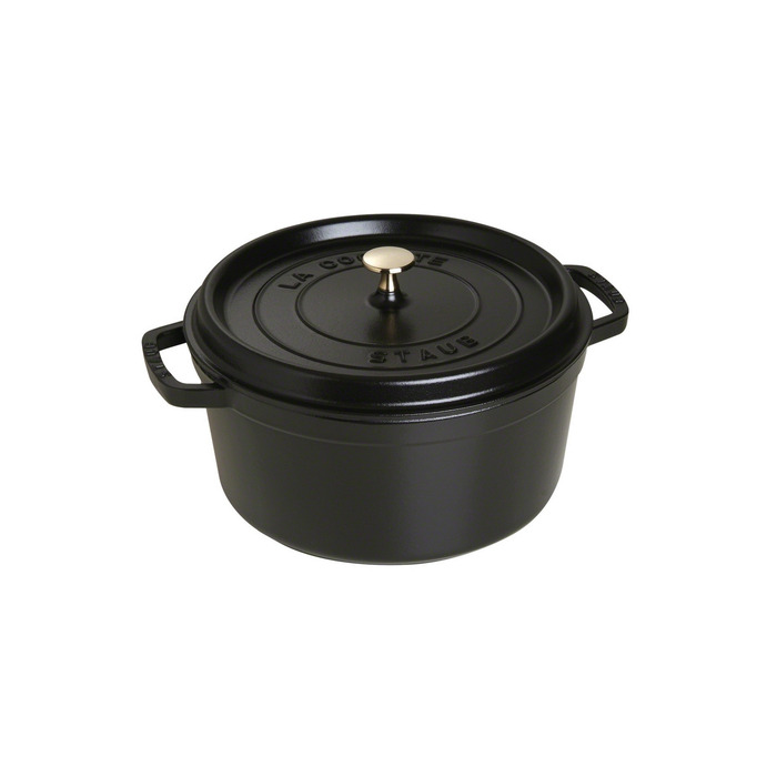 Кокот круглий 26 см, чорний Staub