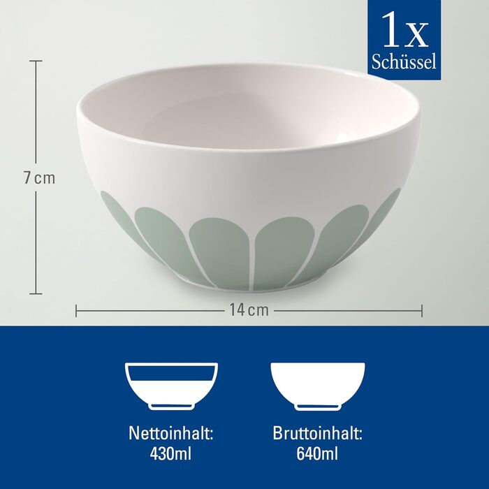 Піала для пластівців 430 мл зелений Fleur Villeroy & Boch
