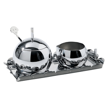 Набор для сахара и сливок 30х8,5х30 см металлик Anna Set Alessi