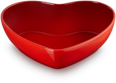 Блюдо сервірувальне у формі серця 30 см, червоне Heart Le Creuset