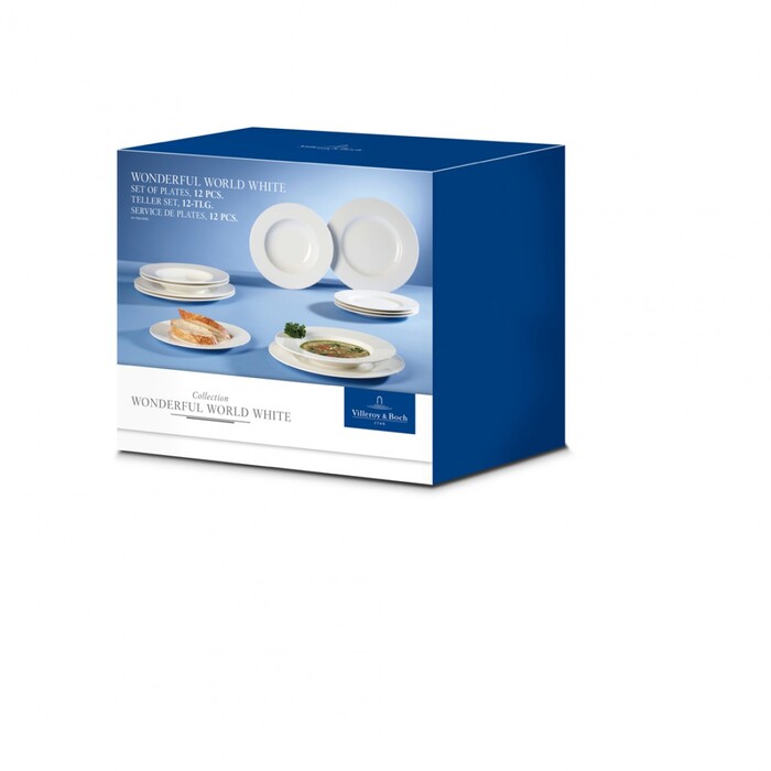 Набір тарілок 12 предметів Wonderful World White Villeroy & Boch