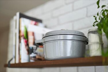Чавунна жаровня/кокотниця STAUB, кругла, 8,35 л, функція Ароматичний дощ для оптимального зволоження, для всіх типів плит, в т.ч. індукційних та духових, (графітовий сірий, 14 см)