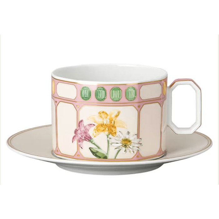 Чашка комбінована 0,35 л з блюдцем, Зефір IDYLLIA Swarovski x Rosenthal