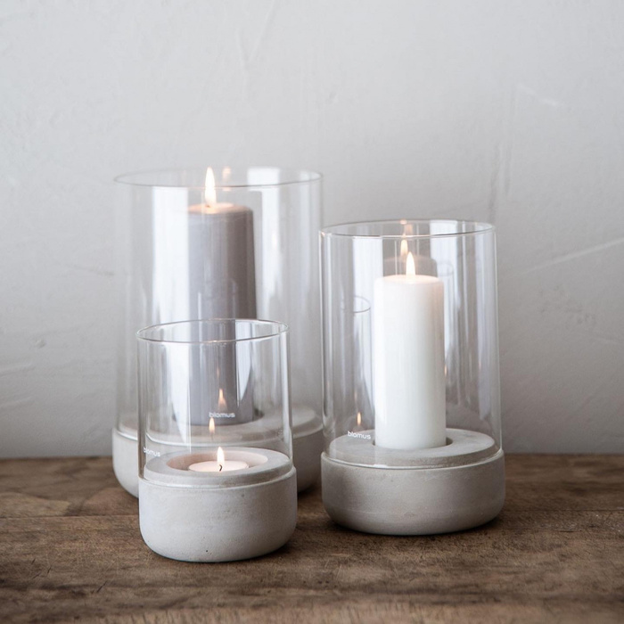 Набір з 2 свічників 9,5 см XS Light Gray Calma Blomus
