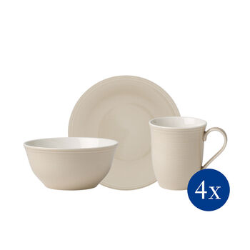 Набір посуду для сніданку 12 предметів, пісочний Color Loop Vivo Villeroy & Boch