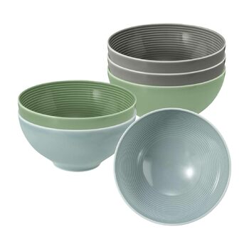 Набір з 6 піал для пластівців 15,5 см, 3-кольорові Beat Color Glaze Seltmann Weiden