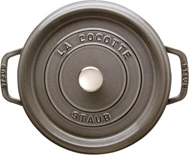 Каструля / жаровня 24 см з кришкою Graphite Grey Staub