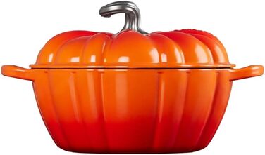 Чавунна жаровня у формі гарбуза 4 л з кришкою, помаранчева Calabaza Cocotte LE CREUSET