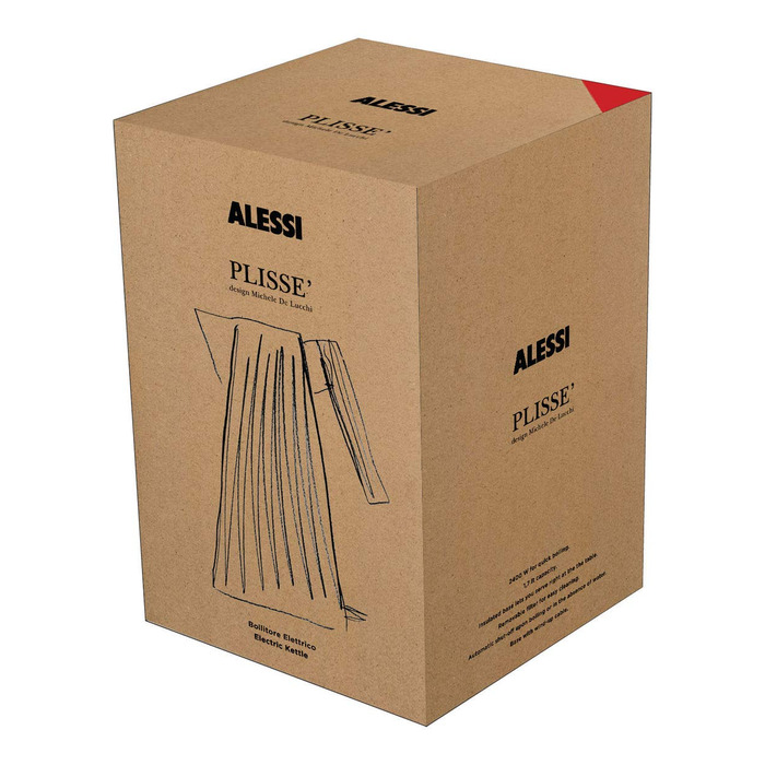 Электрический чайник 1,7 л красный Plissé Alessi