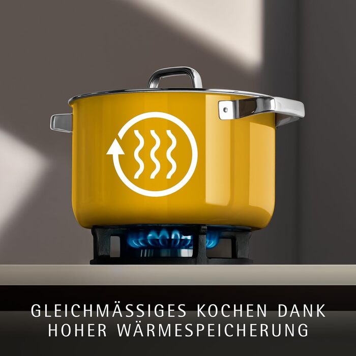 Набор кастрюль со стеклянными крышками, 4 предмета, желтый Fusiontec Mineral Pro WMF