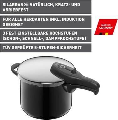 Скороварка 22 см 6,5 л Silargan Sicomatic T-Plus Silit