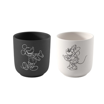 Набір з 2 чашок 280 мл чорна та біла Manufacture - Mickey Mouse Villeroy & Boch