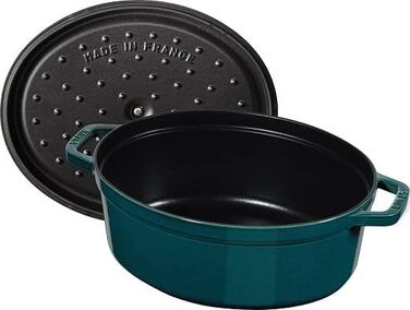 Чавунна жаровня/кокот STAUB, овальна 6,7 л, (37 см, La Mer)