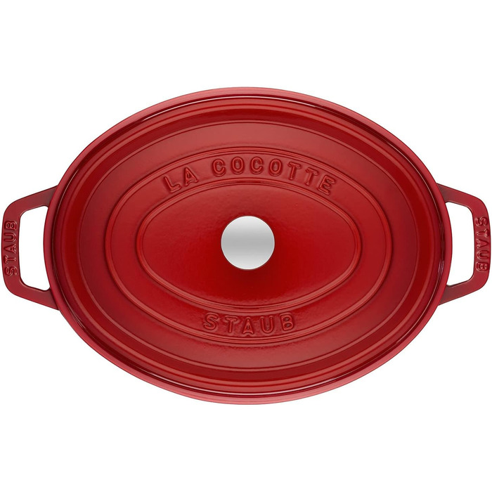 Чавунна жаровня/кокот STAUB, овальна 6,7 л, (37 см, вишнево-червона)