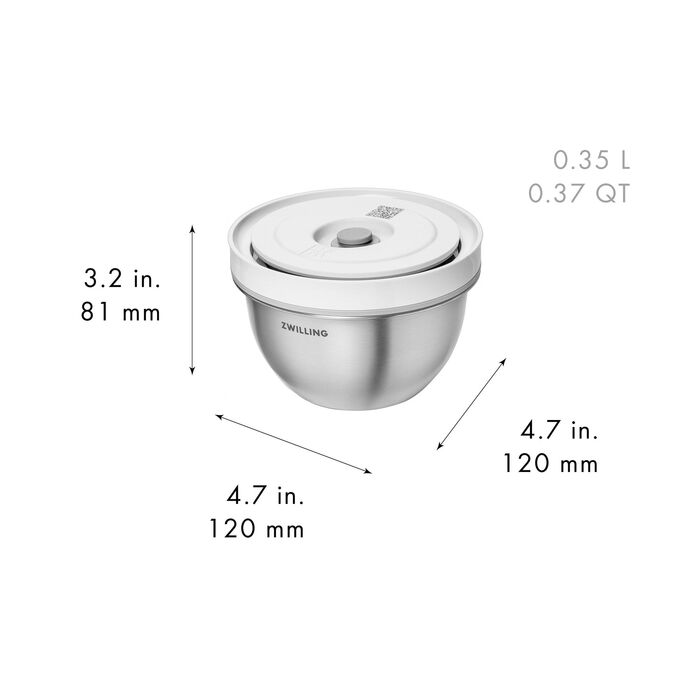 Набір мисок з вакуумними кришками, 6 предметів, нержавіюча сталь Fresh & Save Zwilling