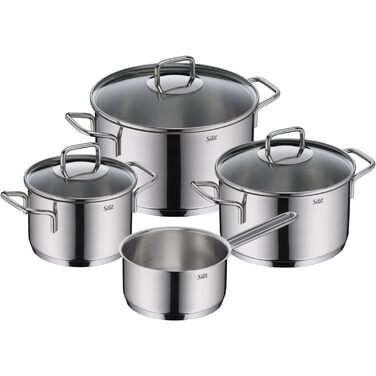 Набір каструль зі скляними кришками, 4 предмети, Extra Cook Silit
