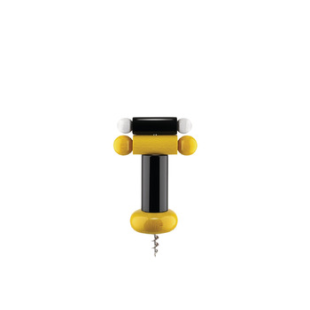 Штопор 6х18 см, чорний / жовтий / білий Alessi