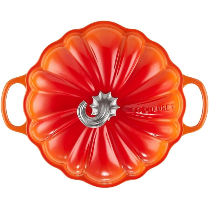 Чавунна жаровня у формі гарбуза 4 л з кришкою, помаранчева Calabaza Cocotte LE CREUSET