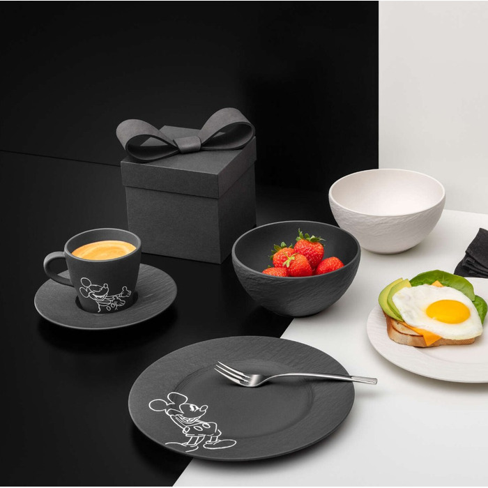 Набір посуду 4 предмета чорний на 1 персону Manufacture - Mickey Mouse Villeroy & Boch