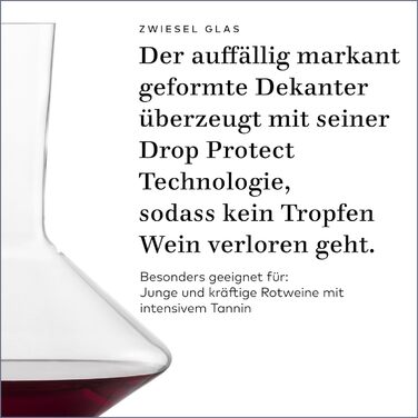 Келих для білого вина Zwiesel Glas Sauvignon Blanc Pure (набір з 2 шт. ), витончені келихи для білого вина, келихи з тритану, які можна мити в посудомийній машині, виготовлені в Німеччині (арт. No 122314) (графин для червоного вина)
