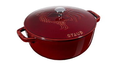 Кокот Півень 24 см, гранатовий Staub