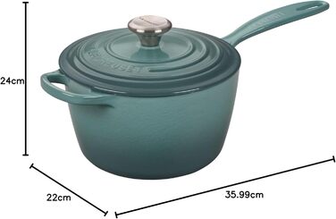 Чугунный сотейник 2 л с крышкой, Морская соль Signature Le Creuset