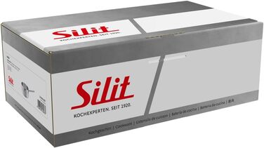 Набір каструль Silit Achat з індукційним дном та скляними кришками, нержавіюча сталь з матовою обробкою (ківш 16 см)