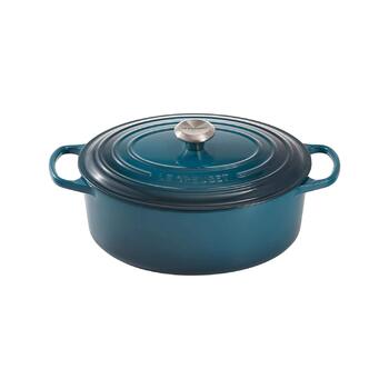 Гусятница / жаровня 31 см з кришкою Deep Teal Le Creuset