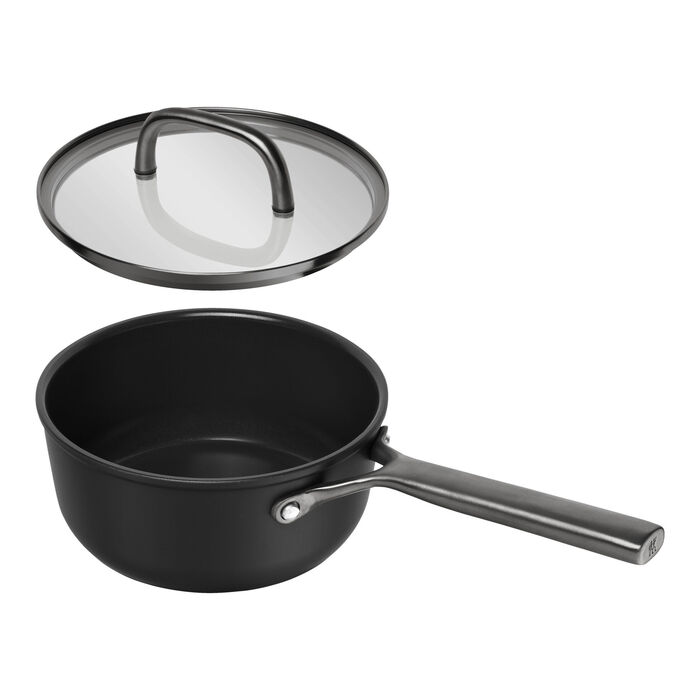 Сотейник 18 см зі скляною кришкою, чорний Milano Zwilling