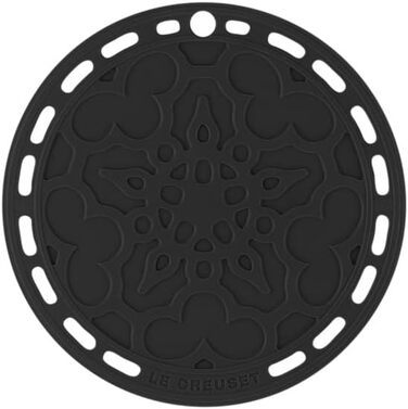 Підставка Le Creuset Tradition з силікону, термостійка до 250C, Ø 20 см, 93007300060000 (чорний глянцевий)