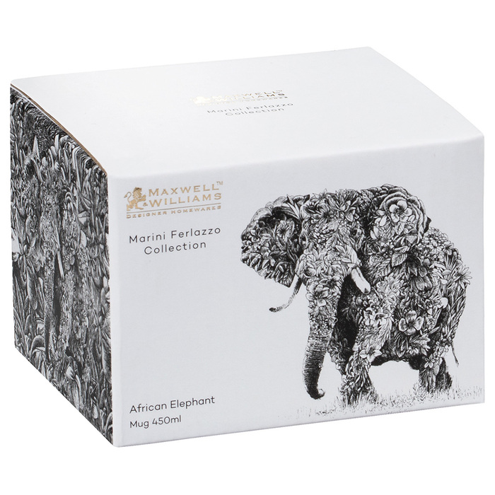 Кружка для чая Maxwell Williams Elephant MARINI FERLAZZO, фарфор, 13 х 10,5 х 8,5 см, 450 мл