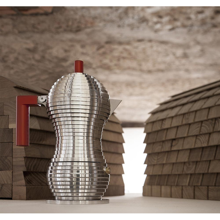 Кавоварка 150 мл металік / чорна Pulcina Alessi