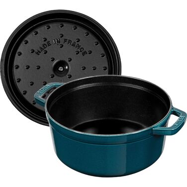 Кокот круглий 24 см, Бірюзовий Staub