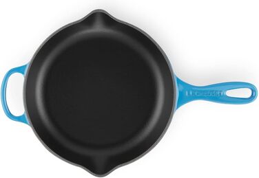 Чавунна сковорода LE CREUSET Signature, кругла, Ø. Для всіх типів плит, вкл. підходить для індукції, 1,93 кг, гранатовий, 20182239490422 (блакитний, 23 см)